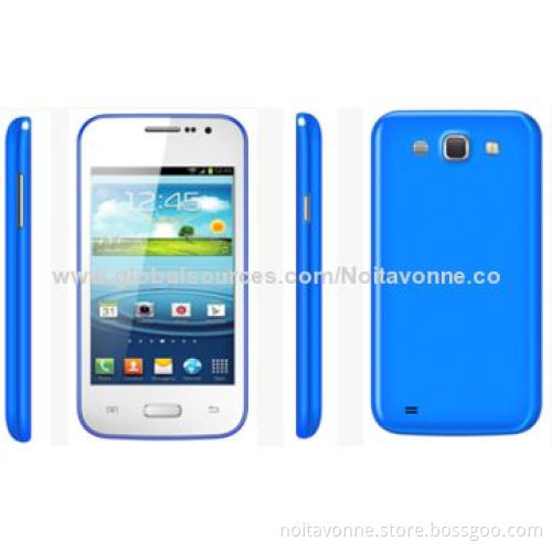 4.0-inch MT6572 Dual-core Smartphones, DDR 256 + 512 M Flash, 320 x 480 Pixels, Dual-SIM Card